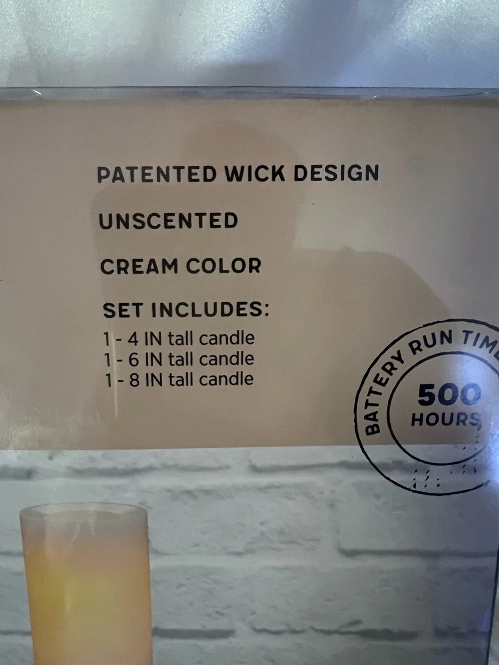 Impressions Cream Colored LED Pillar Candle Trio - Battery Operated